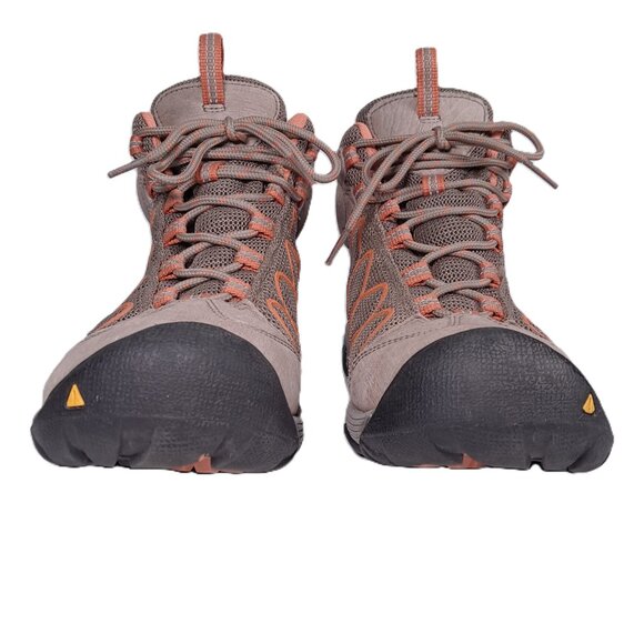 Keen Verdi II Mid Hiking Boots Women 8.5 Leather Tan Orange Outdoor 1009555 - Picture 9 of 15